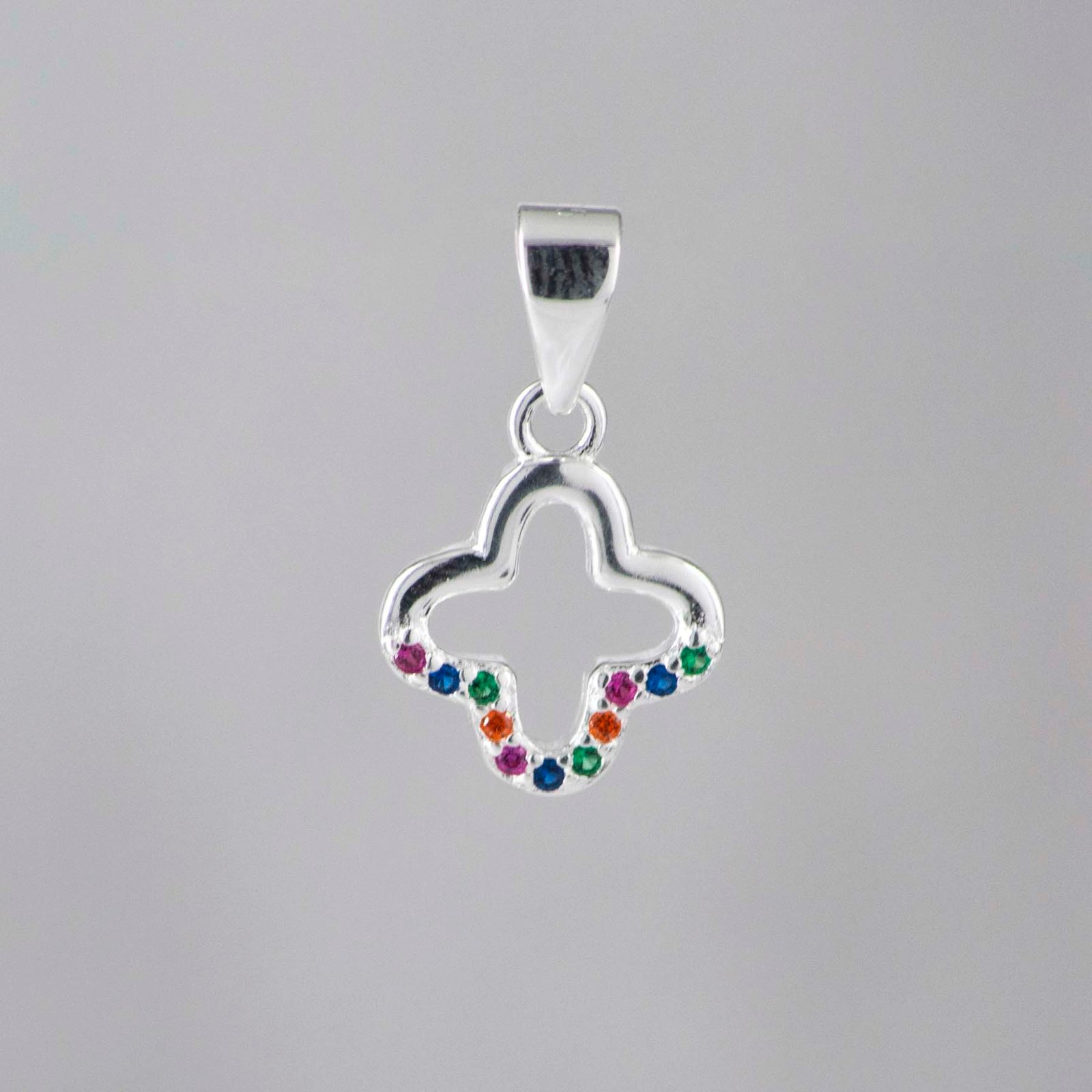 DIJE TIPO VAN CLEEF SILUETA CIRCONES