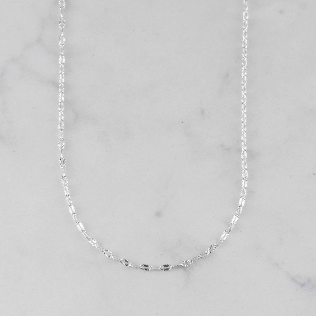 CADENA AROS DIAMANTADOS 2MM-45CM