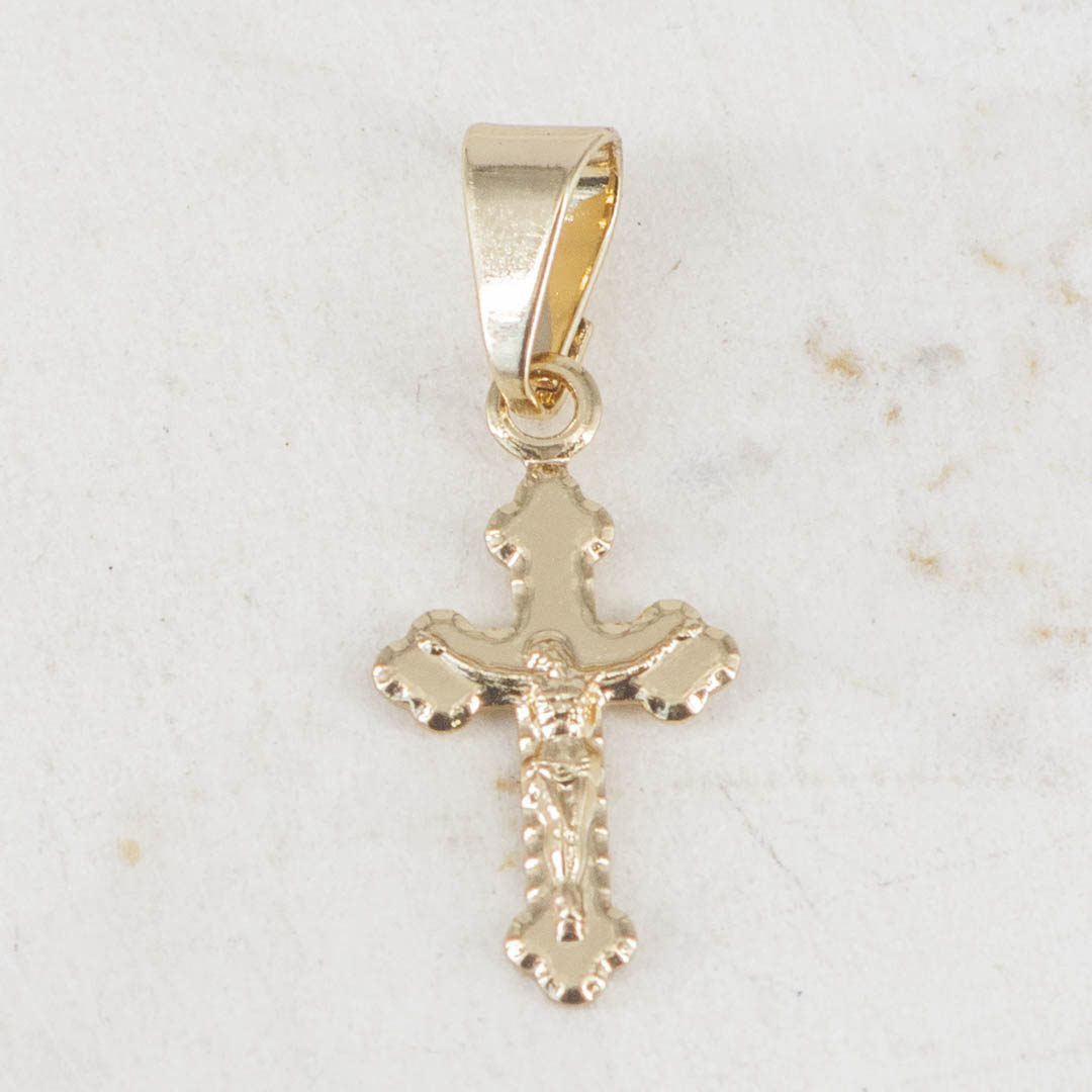 DIJE CRUCIFIJO PUNTAS MEDIANO