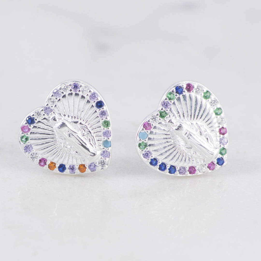 TOPO MILAGROSA CORAZON CIRCONES COLORES