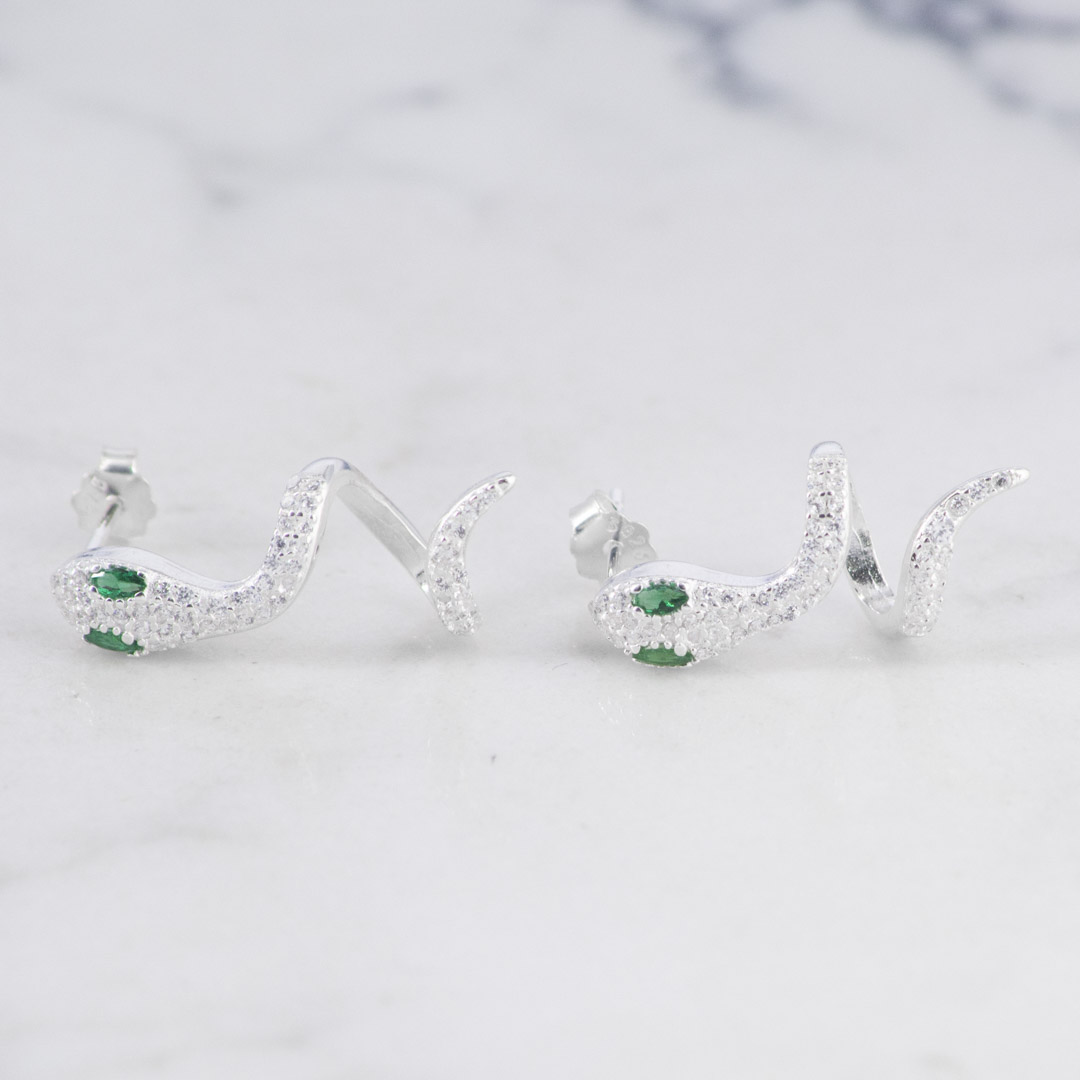 TOPO SERPIENTE CIRCONES OJOS ESMERALDA