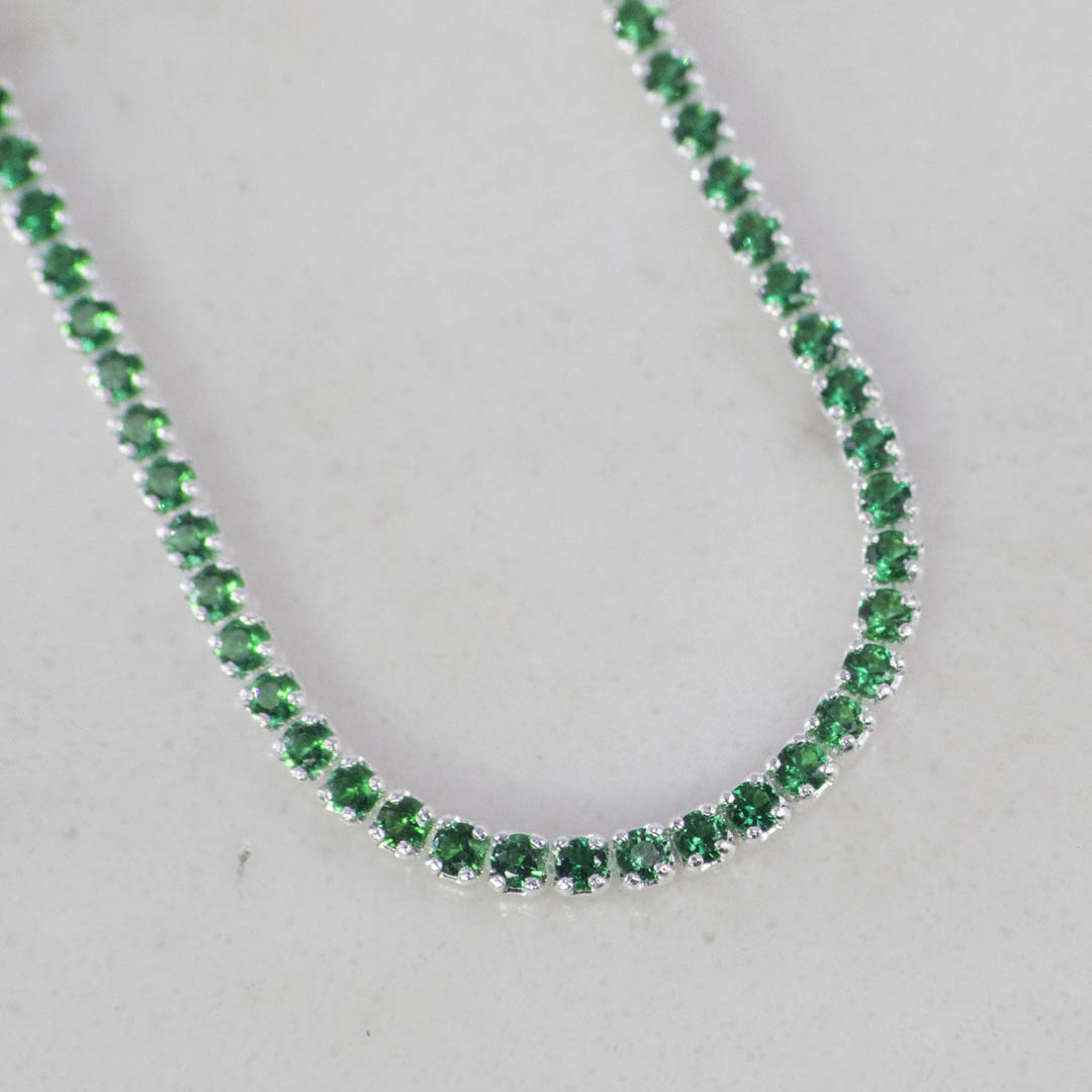PULSERA TENNIS ESMERALDA 2MM-17CM