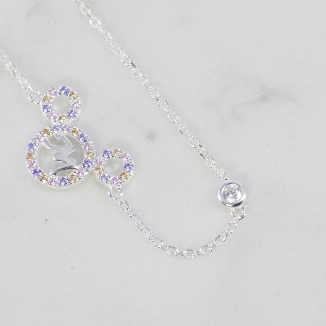 PULSERA SILUETA MICKEY CIRCONES COLORES 18CM