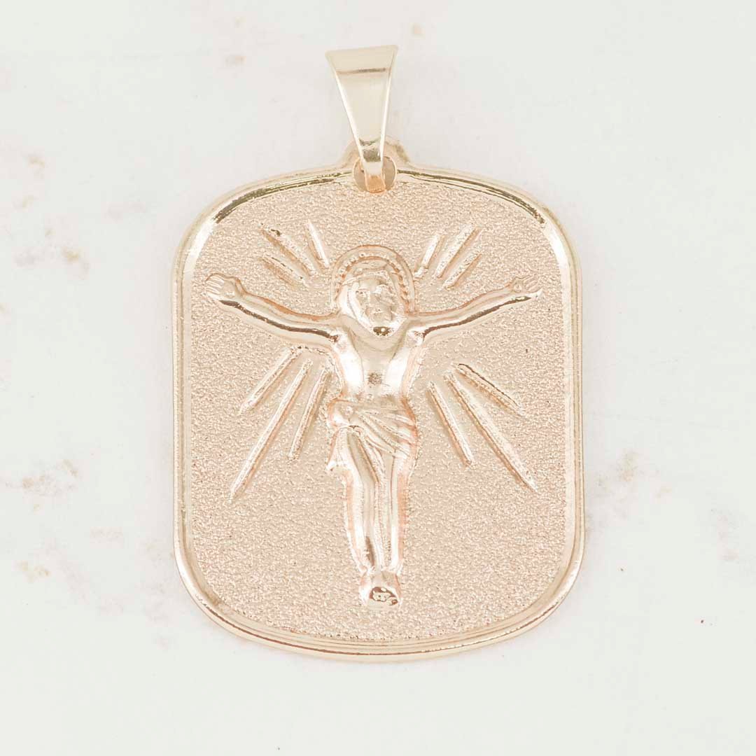 DIJE PLACA CRISTO EXTRAGRANDE