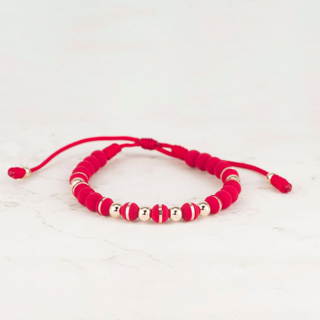 PULSERA TEJIDA NEO 6MM ARGOLLA X BALÍN 5MM