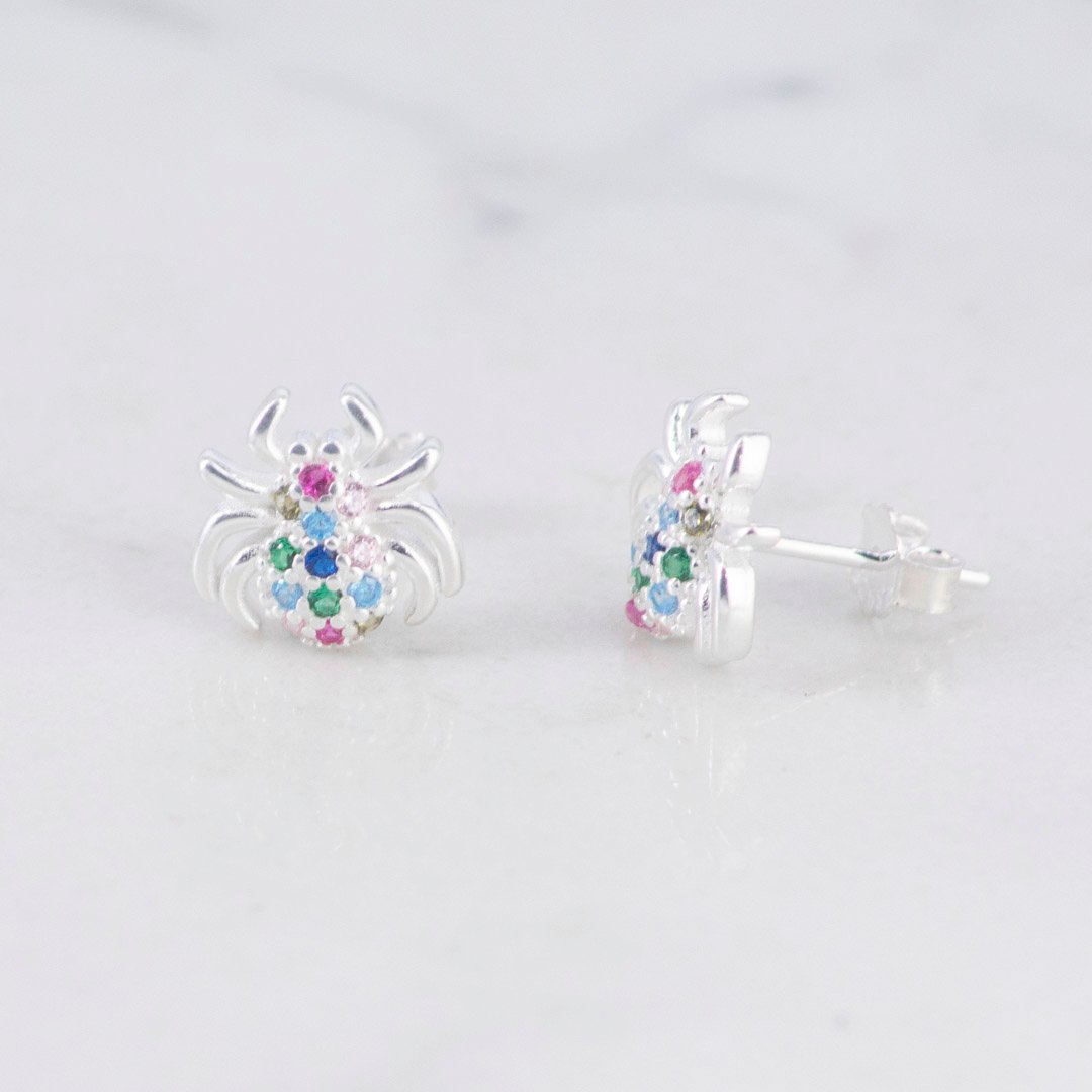 TOPO ARAÑA CIRCONES MULTICOLOR