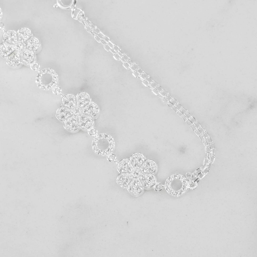 PULSERA FLORES X CIRCULOS CIRCONES